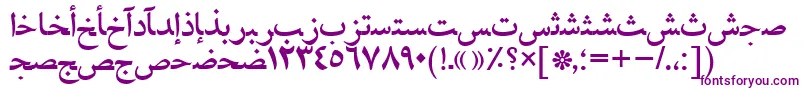Naskhahmadtt Font – Purple Fonts on White Background