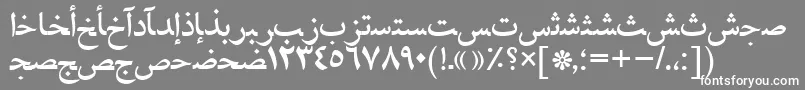 フォントNaskhahmadtt – 灰色の背景に白い文字