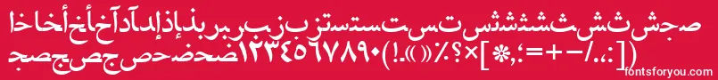 Naskhahmadtt Font – White Fonts on Red Background