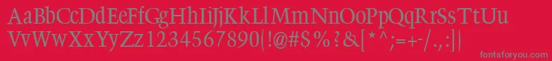Steeprump Font – Gray Fonts on Red Background