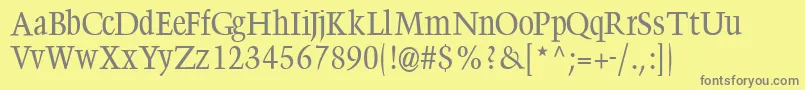 Steeprump Font – Gray Fonts on Yellow Background