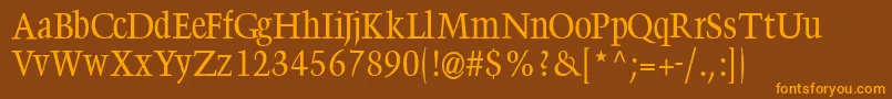 Steeprump Font – Orange Fonts on Brown Background