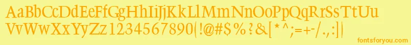 Steeprump Font – Orange Fonts on Yellow Background