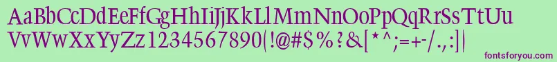 Steeprump Font – Purple Fonts on Green Background