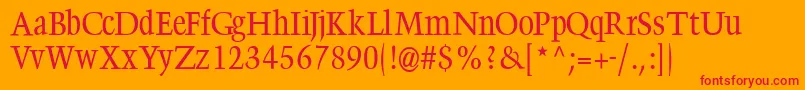 Steeprump Font – Red Fonts on Orange Background