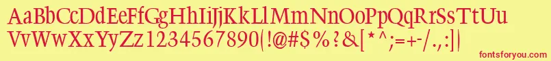 Steeprump Font – Red Fonts on Yellow Background