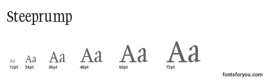Steeprump Font Sizes