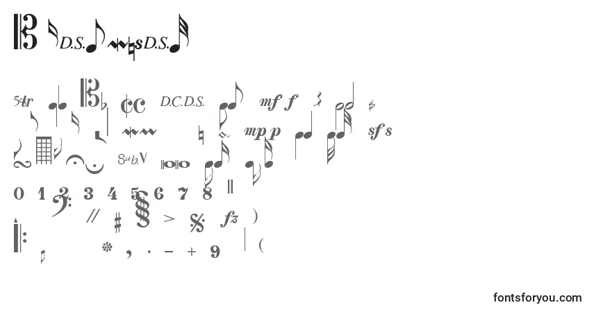 Schriftart ClefNotes – Alphabet, Zahlen, spezielle Symbole