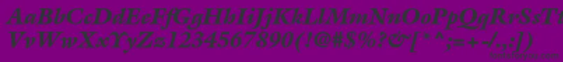 Fonte GalliardstdBlackitalic – fontes pretas em um fundo violeta