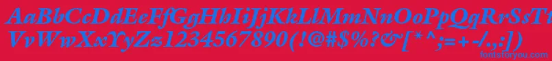 Шрифт GalliardstdBlackitalic – синие шрифты на красном фоне