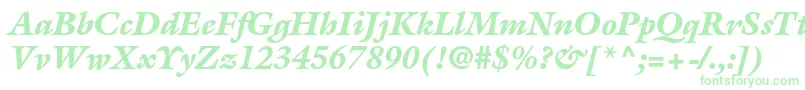 GalliardstdBlackitalic Font – Green Fonts on White Background