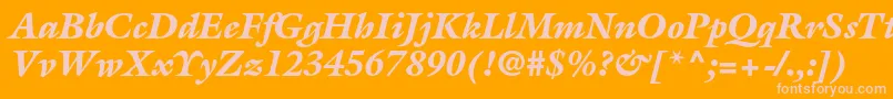 fuente GalliardstdBlackitalic – Fuentes Rosadas Sobre Fondo Naranja