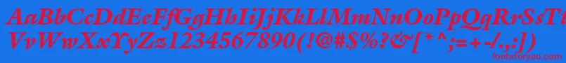 Шрифт GalliardstdBlackitalic – красные шрифты на синем фоне