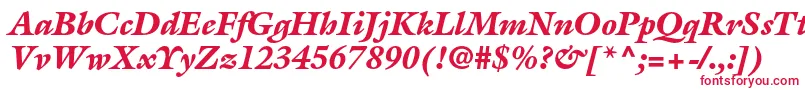 Шрифт GalliardstdBlackitalic – красные шрифты