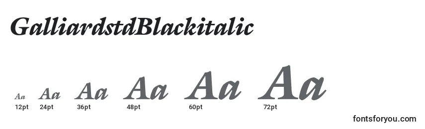 Größen der Schriftart GalliardstdBlackitalic