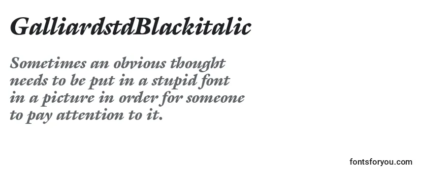 Review of the GalliardstdBlackitalic Font