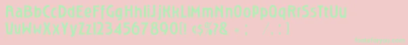 Roslyngothicc Font – Green Fonts on Pink Background