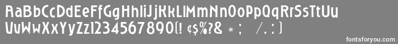 Roslyngothicc Font – White Fonts on Gray Background