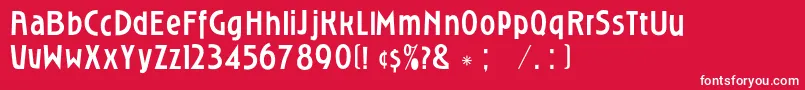Roslyngothicc Font – White Fonts on Red Background