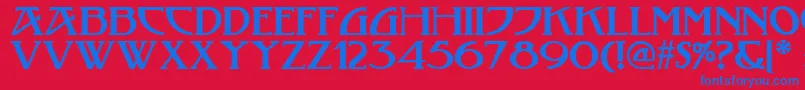Tobacco ffy Font – Blue Fonts on Red Background