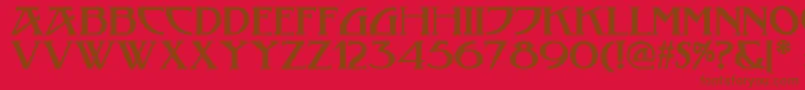 Tobacco ffy Font – Brown Fonts on Red Background