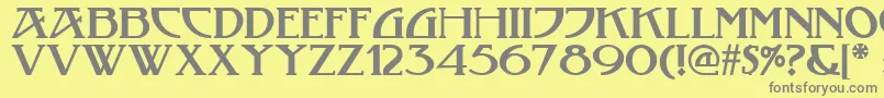 Tobacco ffy Font – Gray Fonts on Yellow Background