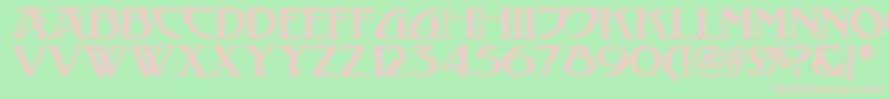 Tobacco ffy Font – Pink Fonts on Green Background