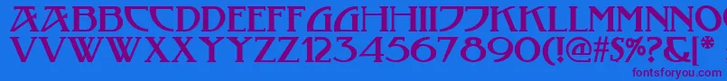 Tobacco ffy Font – Purple Fonts on Blue Background