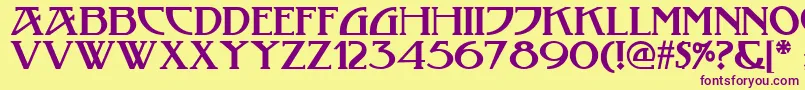 Tobacco ffy Font – Purple Fonts on Yellow Background