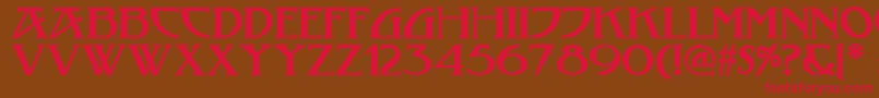 Tobacco ffy Font – Red Fonts on Brown Background