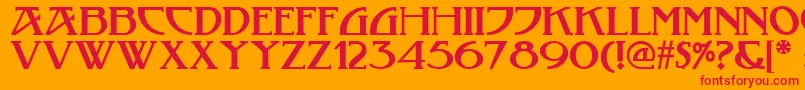 Tobacco ffy Font – Red Fonts on Orange Background