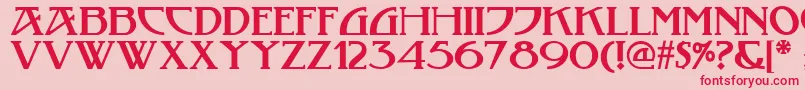 Tobacco ffy Font – Red Fonts on Pink Background