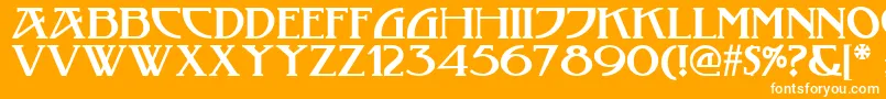 Tobacco ffy Font – White Fonts on Orange Background