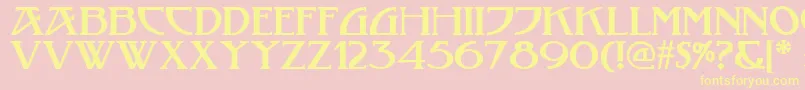 Tobacco ffy Font – Yellow Fonts on Pink Background