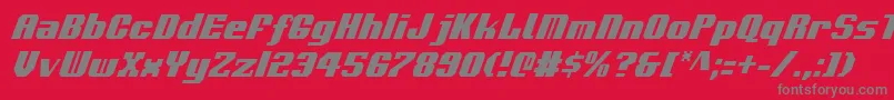 Voortrekkerci Font – Gray Fonts on Red Background