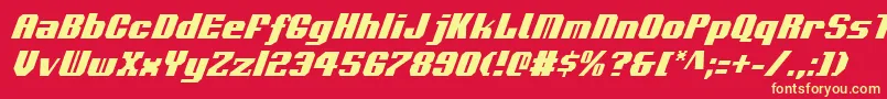 Voortrekkerci Font – Yellow Fonts on Red Background
