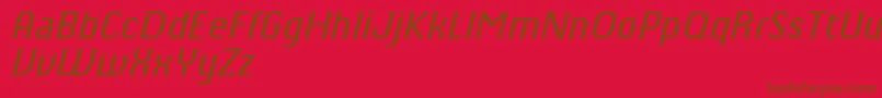 Lisätietoja ChiqReducedItalic-fontista ChiqReducedItalic-fontti – ruskeat fontit punaisella taustalla