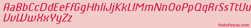 ChiqReducedItalic-Schriftart – Rote Schriften auf rosa Hintergrund