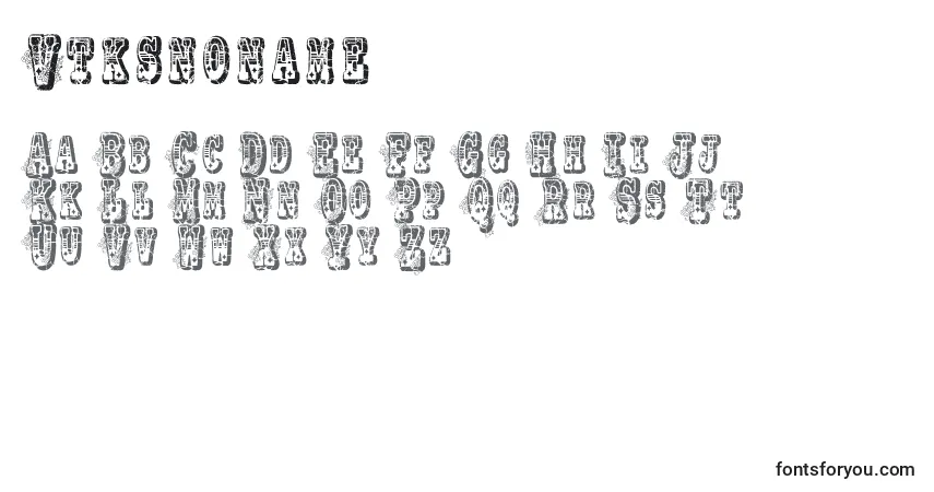 A fonte Vtksnoname – alfabeto, números, caracteres especiais