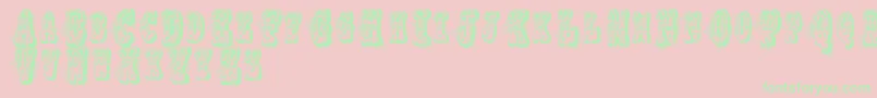 Vtksnoname Font – Green Fonts on Pink Background