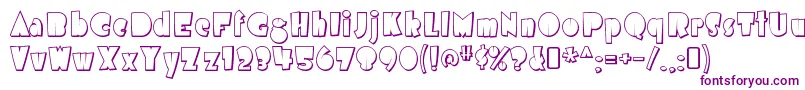 AirmoleshadedRegular Font – Purple Fonts on White Background