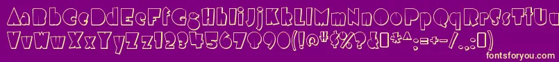 AirmoleshadedRegular Font – Yellow Fonts on Purple Background