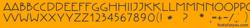 CreativetypeBold Font – Black Fonts on Orange Background