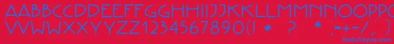 CreativetypeBold Font – Blue Fonts on Red Background