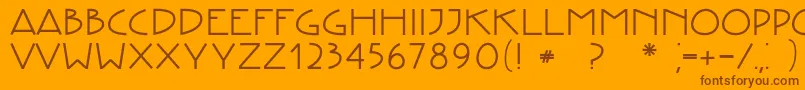 CreativetypeBold Font – Brown Fonts on Orange Background