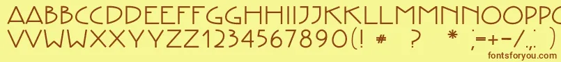 CreativetypeBold Font – Brown Fonts on Yellow Background