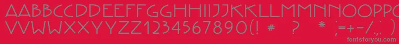 フォントCreativetypeBold – 赤い背景に灰色の文字