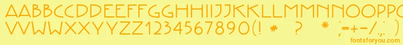 CreativetypeBold Font – Orange Fonts on Yellow Background