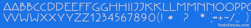 Шрифт CreativetypeBold – розовые шрифты на синем фоне