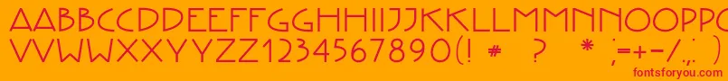 CreativetypeBold Font – Red Fonts on Orange Background